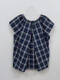 Tom Check Flare Short Sleeve Blouse