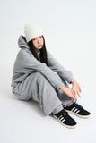Fleece crop pullover hood