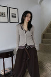 Rudder Slit Alpaca Cardigan