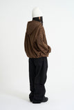 Dot fleece hood zip-up