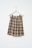 (W) Kite Cutting Checked Skirt