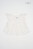Lilathe dot frill blouse