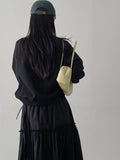 One-shoulder boat neck loose fit sweatshirt