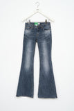 (W) Greyish Low Bootscut Denim