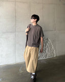 Cut Off Pigment Crop Short Sleeve T-Shirt