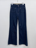 Pocket High Waist Center Crease Bootcut Denim