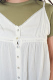 Pure shirring sleeveless blouse