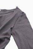 Loop stripe drape long sleeve