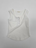 Waffle Button Sleeveless