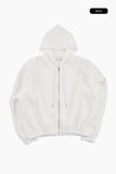 Fairy cropped sheer hoodie zip-up