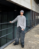 Pigment Henley Neck Waffle Long Sleeve
