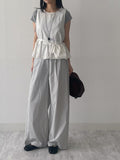 [Mini Bag SET] Frill Dot Sleeveless Blouse