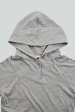 Let henley crop hoodie top