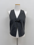 Vintage Buckle V-Neck Vest