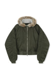 Flight padding fur hood jumper