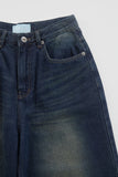 Dellow wide cut-off denim pants