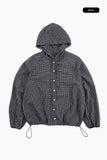 Monet check hood shirt