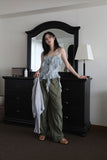 Wave ruffle chiffon sleeveless