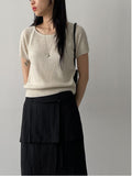 Soy Linen Raglan Short Sleeve Knit