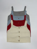 Wood Square Neck Knit Bustier