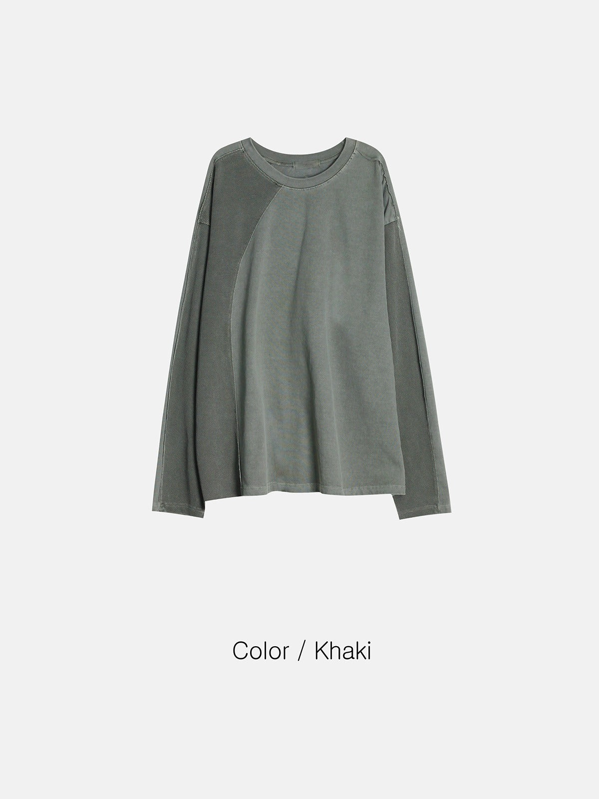 HI FI FNK(ハイファイファンク) - ルナピグメントワッフル長袖Tシャツ HI FI FNK(ハイファイファンク) - ルナピグメントワッフル長袖Tシャツ