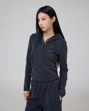 CORDUROY LOGO HOODIE TOP
