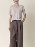 Linen Blend Short Sleeve T-Shirt