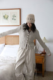 Deer Collar Knit Cardigan