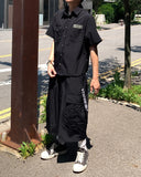 Nylon Cargo Pocket Bermuda Pants