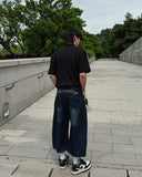 Embroidered Lettering Bermuda Pants