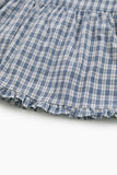 Mona check bustier blouse