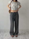 Ethnic Seersucker Wide Pants