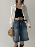 Holding see-through loose fit shirt