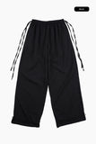 Petite flower string wide pants