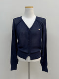 Mu Symbol Raglan V-neck Cardigan