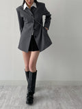 Pin tuck round half jacket