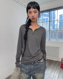 HOOK HENRY NECK LONG SLEEVE T-SHIRT