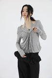 Ronnie Frill Cardigan Halter Tee