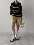 Symbol Stripe Overfit Collar Knit