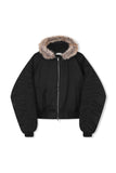 Flight padding fur hood jumper