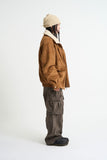 Suede fur lining mustang jacket