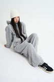 Fleece crop pullover hood