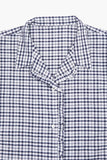Coco check frill blouse