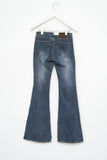 (W) Greyish Low Bootscut Denim