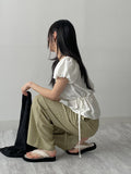 [Two-way/Off-shoulder] Dito Frill Puff Blouse