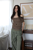 Miller Net Off-Shoulder Top