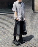 Dark Destroyed Damage Bermuda Denim
