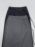 [FW] Striped Wool H-Line Long Skirt