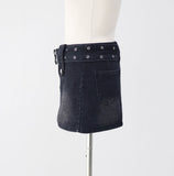 Flynn Belt Denim Skirt