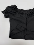 [Short sleeve ver.] Beans Off-Shoulder Crop Blouse